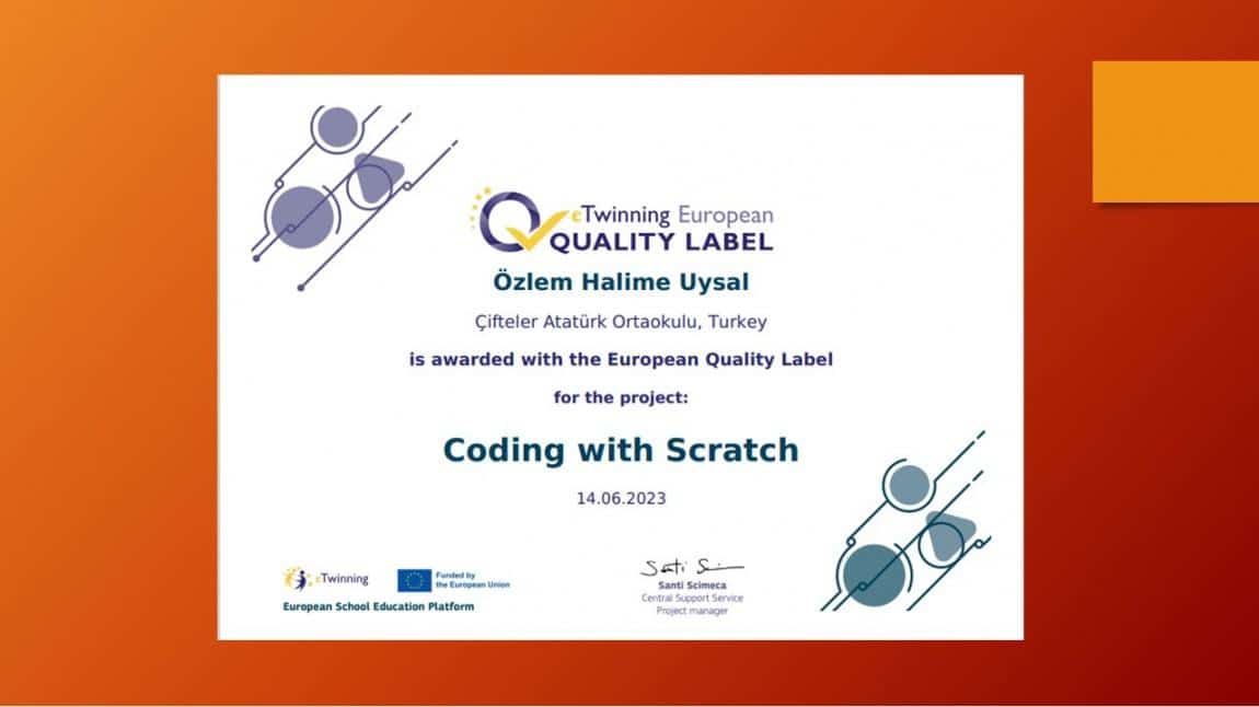 eTwinning Projelerimiz Avrupa Kalite Etiketi İle Ödüllendirildi.